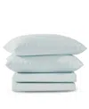 Color Sense Brushed Cool Crisp Solid Cotton 3-pc. Sheet Set, Twin Xl In Blue