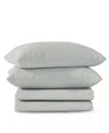 Color Sense Brushed Cool Crisp Solid Cotton 4-pc. Sheet Set, Queen In Gray