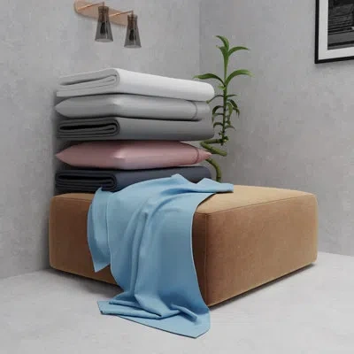Color Sense Cotton Blend Guest Room Sheet Set Case Pack In White