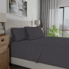 Color Sense Cotton Sateen 300tc Wrinkle Resistant Pillowcase In Gray