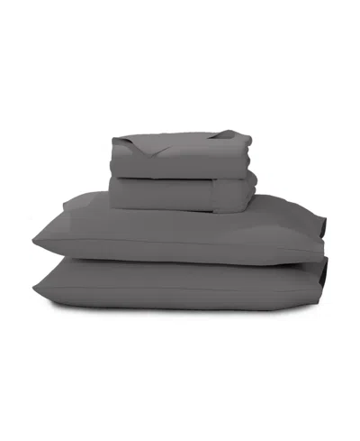 Color Sense Ultra-soft Microfiber 4-pc. Sheet Set, Full In Gray