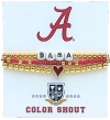Color Shout Alabama Love My College Bracelet Stack In Red