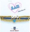 Color Shout Alpha Delta Pi Love My Sorority Bracelet Stack In Gold