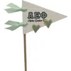 Color Shout Alpha Epsilon Phi Heart Stud Enamel Earrings On Sorority Pennant Flag In Gold