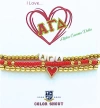 Color Shout Alpha Gamma Detla Love My Sorority Bracelet Stack In Gold