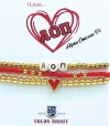 Color Shout Alpha Omicron Pi Love My Sorority Bracelet Stack In Gold