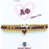 Color Shout Alpha Phi Love My Sorority Bracelet Stack In Gold