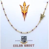Color Shout Arizona State University Side Necklace In Gold