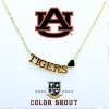 Color Shout Auburn University Gold Heart Necklace In Gold