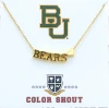 Color Shout Baylor University Gold Heartnecklace In Gold
