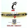 Color Shout Cincinatti Love My College Bracelet Stack In Gold