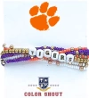 Color Shout Clemson Lucky 7 Bracelet Set In Gold