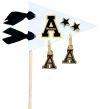 Color Shout Clemson University Pennant Pair Earring Set In Gold