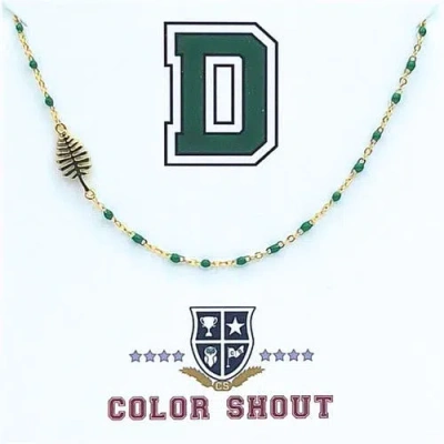 Color Shout Dartmouth University Side Necklace In Gold