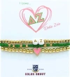 Color Shout Delta Zeta Love My Sorority Bracelet Stack In Gold