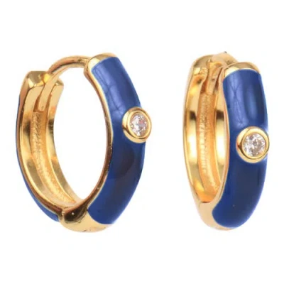 Color Shout Enamel Huggie Hoops In Multi