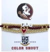 Color Shout Florida State Love My College Bracelet Stack In Gold