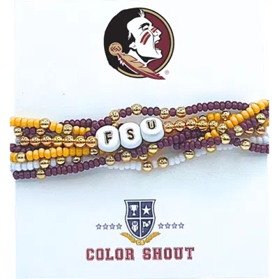 Color Shout Florida State Lucky 7 Bracelet Set In Multi