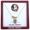 Color Shout Florida State University Gold Heart Necklace In Gold