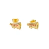 Color Shout Gameday Cheer Megaphone Stud Earrings In Gold
