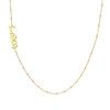 Color Shout Gamma Phi Beta Greek Letter Side Set Necklace In Gold