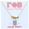 Color Shout Gamma Phi Beta Sorority Gold Heart Necklace In Gold