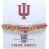 Color Shout Indiana University Love My College Bracelet Stack In Pink