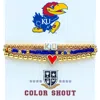 Color Shout Kansas Love My College Bracelet Stack In Gold