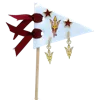 Color Shout Kansas State University Pennant Pair Earring Set In Gold