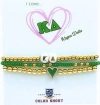 Color Shout Kappa Delta Love My Sorority Bracelet Stack In Gold