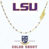 Color Shout Louisiana State University Side Necklace In Gold