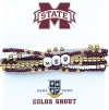 Color Shout Mississippi State Lucky 7 Bracelet Set In Gold