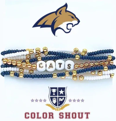 Color Shout Montana State Lucky 7 Bracelet Set In Gold