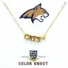 Color Shout Montana State University Gold Heart Necklace In Gold