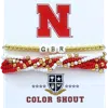 Color Shout Nebraska Lucky 7 Bracelet Set In Multi