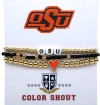 Color Shout Oklahoma State Love My College Bracelet Stack In Brown