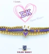 Color Shout Sigma Kappa Love My Sorority Bracelet Stack In Gold