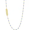 Color Shout Southern Methodist University Side Necklace In Gold