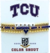 Color Shout Tcu Love My College Bracelet Stack In Gold
