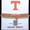 Color Shout Tennessee Love My College Bracelet Stack In Orange