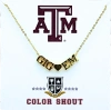 Color Shout Texas A&m University Gold Heart Necklace In Gold