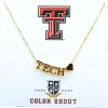 Color Shout Texas Tech University Gold Heart Necklace In Gold