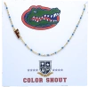Color Shout Uiversity Of Florida Side Necklace In Gold