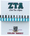 Color Shout Unisex - Zeta Tau Alpha Enamel Tile Double Stack Bracelet In Turquoise/silver/white In Multi