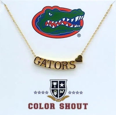 Color Shout University Of Florida Gold Heart Necklace