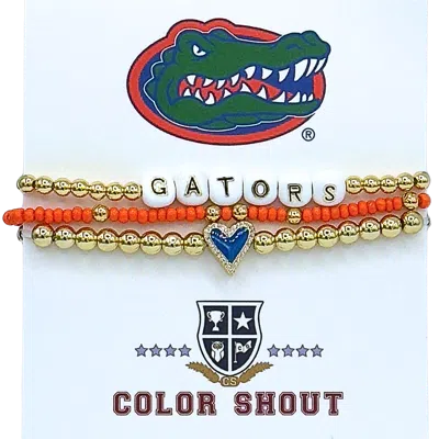 Color Shout University Of Florida Love My College Bracelet Stack In Multi