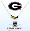 Color Shout University Of Georgia Gold Heart  Necklace In Gold