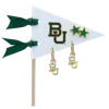 Color Shout University Of Houston Pennant Pair Earring Set In Gold