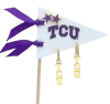 Color Shout University Of Iowa Pennant Pair Earring Set In Gold