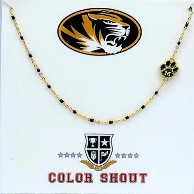 Color Shout University Of Missouri Side Necklace In Gold
